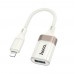 Адаптер переходник Hoco UA39 Lightning to USB 2.0 apricot
