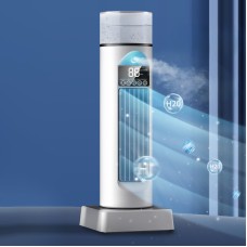 Башенный беспроводной вентилятор BYM-907S с питанием от USB, функцией увлажнения, подсветкой и пультом белый