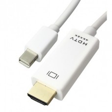 Мультимедийный кабель mini DP to HDMI 1.8m белый