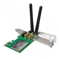 Wi-Fi адаптер W130 PCI-E 300Mbps с двумя антеннами черный