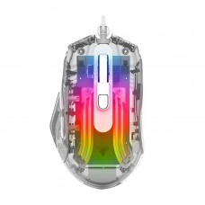 Проводная мышь Jedel GM1400 игровая с RGB подсветкой transparent