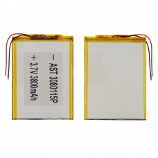 Аккумулятор 3080115P универсальный с контроллером, 3 х 80 х 112 мм (5300 mAh)/ для планшета
