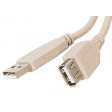 Кабель USB 2.0 AM - USB AF, 0.8 м, белый, Atcom (3788)