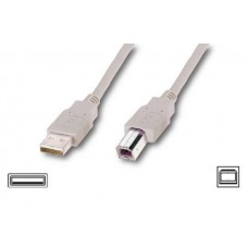 Кабель USB 2.0 AM - USB BM, 0.8 м, белый, Atcom (6152)