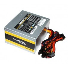 Блок питания 500 Вт, Chieftec IARENA, серебристый, 80+ Standart, Active PFC, 120 мм, 2xMolex / 3xSATA / 1x6+2-pin / 1x4+4-pin /
