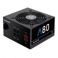 Блок питания 550 Вт, Chieftec A80, черный, полумодульный, 80+ Standart, Active PFC, 120 мм, 4xMolex / 6xSATA / 2x6+2-pin /