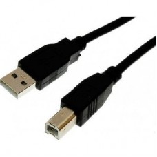 Кабель USB 2.0 AM - USB BM, 3 м, черный, Cablexpert, ферритовый фильтр (CCF-USB2-AMBM-10)