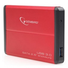 Карман внешний Gembird, Red, 2.5', USB 3.0, 1xSATA (EE2-U3S-2-R)