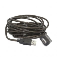 Кабель USB 2.0 AM - USB AF, 10 м, черный, Cablexpert, активный (UAE-01-10M)