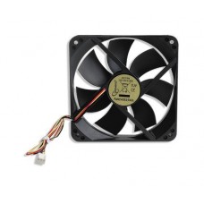 Вентилятор 120 мм, Gembird, черный, 120х120х25 мм, 2000 об/мин, 35 дБ, 3-pin, шариковый подшипник (FANCASE3/BALL)