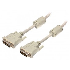Кабель DVI-D (M) - DVI-D (M), 4.5 м, белый, Cablexpert, 18/18 (CC-DVI-15)
