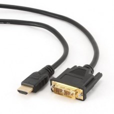 Кабель HDMI (M) - DVI-D (M, 18-pin), 4.5 м, черный, Cablexpert (CC-HDMI-DVI-15)