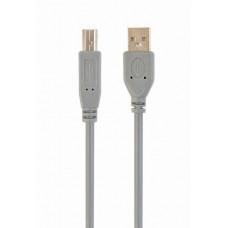 Кабель USB 2.0 AM - USB BM, 1.8 м, Grey, Cablexpert (CCP-USB2-AMBM-6G)