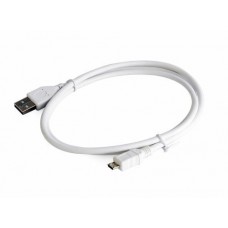 Кабель USB 2.0 AM - microUSB (5P), 0.5 м, белый, Cablexpert (CCP-MUSB2-AMBM-W-0.5M)