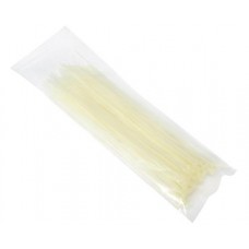 Стяжки для кабеля, 200 мм х 2.5 мм, 100 шт, белые