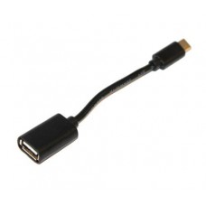 Кабель USB AF - Type-C, 10 см, черный, Atcom (14716)