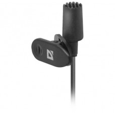 Микрофон Defender MIC-109 черный, на прищепке Микрофон Defender MIC-109 черный, на прищепке