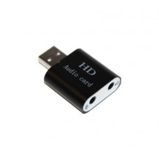 Звуковая карта USB 2.0, 7.1, Dynamode C-Media 108, черный, 90 дБ, EAX2.0 / A3D1.0, алюминиевый корпус, Blister (USB-SOUND7-ALU)