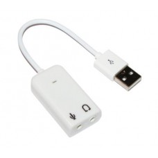 Звуковая карта USB 2.0, 7.1, Dynamode C-Media 108, белый, 90 дБ, Xear 3D, Box (USB-SOUND7-белый)