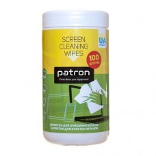 Салфетки чистящие Patron для экранов, туба, 100 шт (F3-027) Салфетки чистящие Patron для экранов, туба, 100 шт (F3-027)