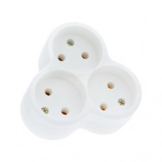 Розетка тройник Tecro SC-3G