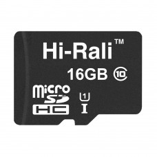 Карта памяти microSDHC, 16Gb, Hi-Rali, Class10 UHS-I U1, без адаптера (HI-16GBSD10U1-00)