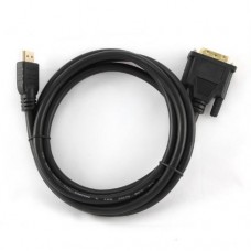 Кабель HDMI (M) - DVI-D (M, 18-pin), 1.8 м, черный, Cablexpert (CC-HDMI-DVI-6)