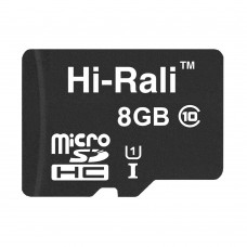 Карта памяти microSDHC, 8Gb, Hi-Rali, Class10 UHS-I, без адаптера (HI-8GBSD10U1-00)