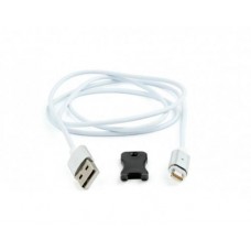 Кабель USB AM - Lightning, 1 м, белый, Cablexpert, магнитный коннектор (CC-USB2-AMLMM-1M)