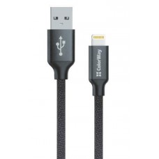 Кабель USB AM - Lightning, 1 м, черный, ColorWay, 2.1A (CW-CBUL004-BK)