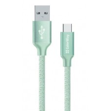 Кабель USB AM - Type-C, 1 м, светло-зелёный, ColorWay, 2.1A (CW-CBUC003-MT)