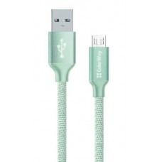Кабель USB 2.0 AM - microUSB (5P), 1 м, светло-зелёный, ColorWay, 2.1A (CW-CBUM002-MT)