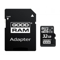 Карта памяти microSDHC, 32Gb, Goodram M1AA, Class10 UHS-I U1, SD адаптер, до 100/10 МБ/с (M1AA-0320R12)