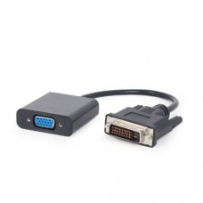 Переходник DVI-D (M) - VGA (F), Cablexpert, черный, 15 см (A-DVID-VGAF-01)