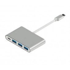 Хаб USB Atcom '4-in-1', серебристый, Type-C 3.1 - 1xType-C 3.0 / 3xUSB 3.0, кабель 10 см, алюминиевый корпус (12808) Хаб USB Atcom '4-in-1', серебристый, Type-C 3.1 - 1xType-C 3.0 / 3xUSB 3.0, кабель 10 см, алюминиевый корпус (12808)