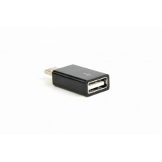 Переходник Type-C (M) - USB 2.0 (F), черный, Cablexpert (CC-USB2-CMAF-A)