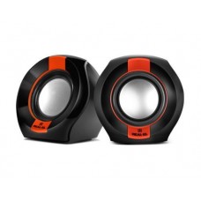 Колонки 2.0 REAL-EL S-50 черный/Red, 2 x 3 Вт, пластиковый корпус, питание от USB