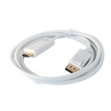 Кабель DisplayPort (M) - HDMI (M), 2 м, белый, Extradigital (KBH1747)
