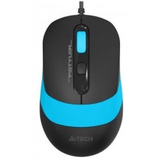 Мышь A4Tech Fstyler FM10S 1600dpi черный+синий, USB, бесшумная Мышь A4Tech Fstyler FM10S 1600dpi черный+синий, USB, бесшумная