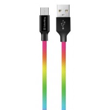 Кабель USB 2.0 AM - microUSB (5P), 1 м, Multicolor, ColorWay, 2.4A (CW-CBUM017-MC)