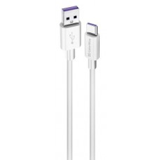 Кабель USB AM - Type-C, 1 м, белый, ColorWay, 5A (CW-CBUC019-WH)