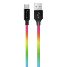 Кабель USB AM - Type-C, 1 м, Multicolor, ColorWay, 2.4A (CW-CBUC018-MC)