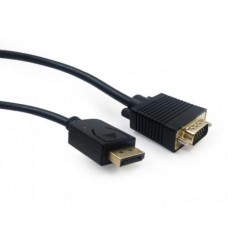 Кабель DisplayPort (M) - VGA (M), 1.8 м, черный, Cablexpert (CCP-DPM-VGAM-6)