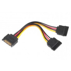 Переходник питания SATA (M) - 2 x SATA (F), 15 см, Cablexpert (CC-SATAM2F-01)