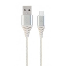 Кабель USB AM - Type-C, 1 м, белый, Cablexpert, 2.1A (CC-USB2B-AMCM-1M-BW2)