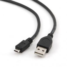 Кабель USB 2.0 AM - microUSB (5P), 3 м, черный, Cablexpert (CCP-mUSB2-AMBM-10)