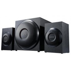 Колонки 2.1 Microlab M-110 черный, сателлиты 2 x 2.5 Вт, сабвуфер 5 Вт, разъем для наушников, питание от сети 220V, управление