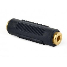 Переходник звуковой, 3.5 мм (F) - 3.5 мм (F), черный, Cablexpert (A-3.5FF-01)