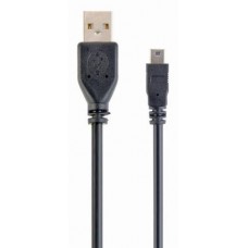 Кабель USB 2.0 AM - miniUSB (5P), 1.8 м, черный, Cablexpert (CCP-USB2-AM5P-6)
