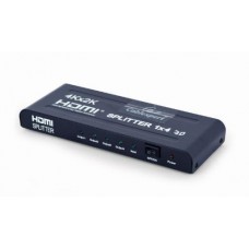 Разветвитель HDMI сигнала, Cablexpert DSP-4PH4-02, черный, на 4 порта HDMI V1.4, до 20 м